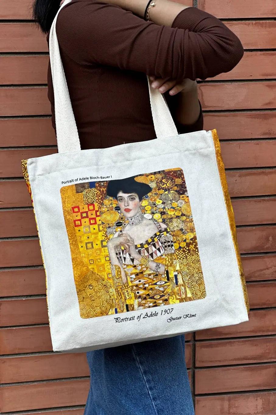 Gustav Klimt Portrait of Adele - Tote Bag - Artsy Tote Bag | My Turtle